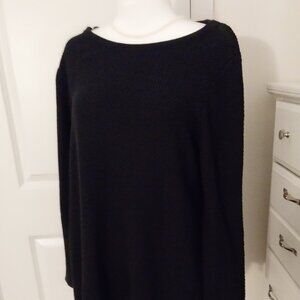 💗Black Charter Club 2X Boat Neck Sweater Waffle Weave, Perfect💗